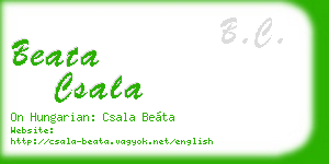 beata csala business card